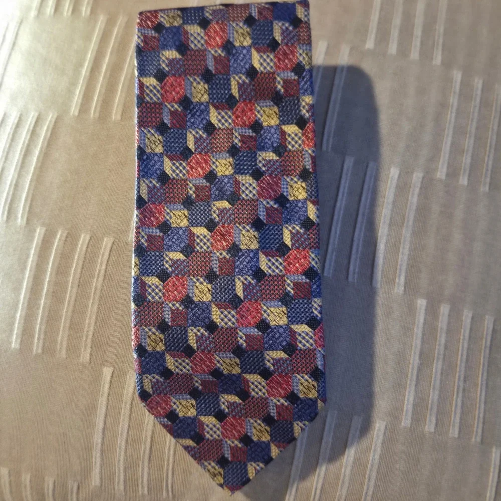 Missoni Cravatte Men's 100% Silk Geometric‎ Pattern Luxury Necktie Made in Italy